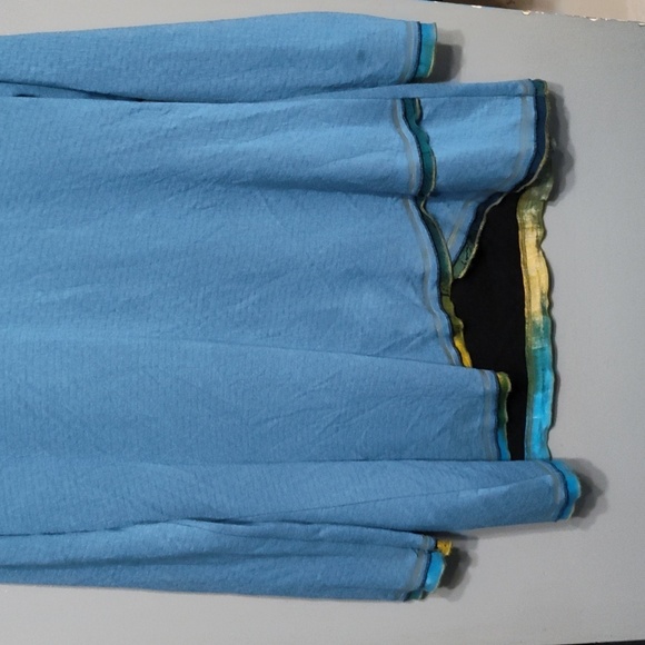 Parsley & Sage blue cowl cotton gorgeous long-sleeve shirt medium - Picture 2 of 6